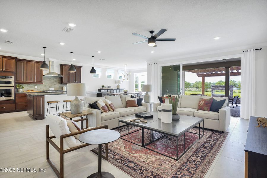 Furnished interior view inside a new home in Del Webb Wildlight, Yulee (Image 7).