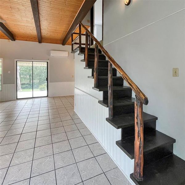 Feature stairs leading upstairs