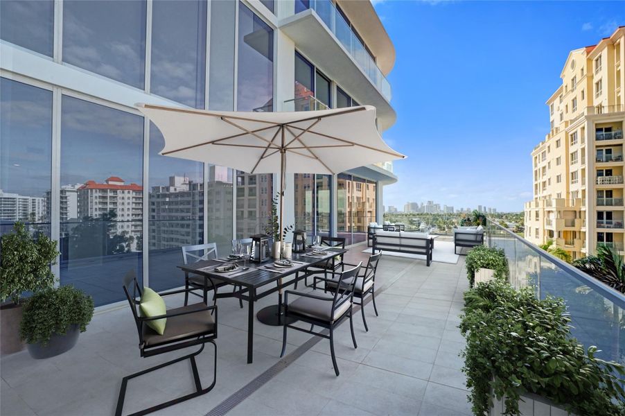 Virtually Staged Oversized Terrace Virtually Staged Oversized Terrace