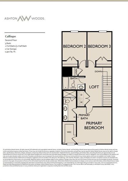 2D floor plan layout of this home in Laurelwood, Douglasville, GA (Image 5).