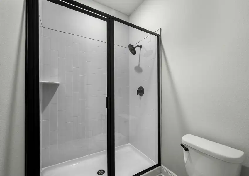 Step-in shower in the master btahroom