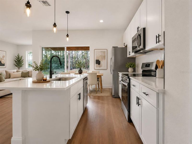 Furnished interior view inside a new home in , Dunnellon (Image 9).