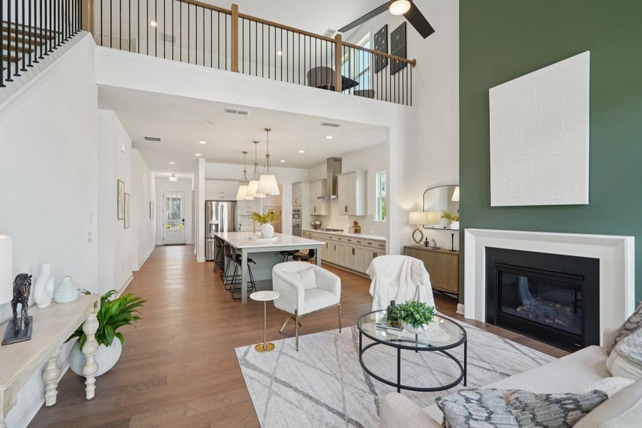 Representative furnished interior of a home built from the Manchester by Ashton Woods in East Harbor II at Chestatee, Dawsonville (Image 4).