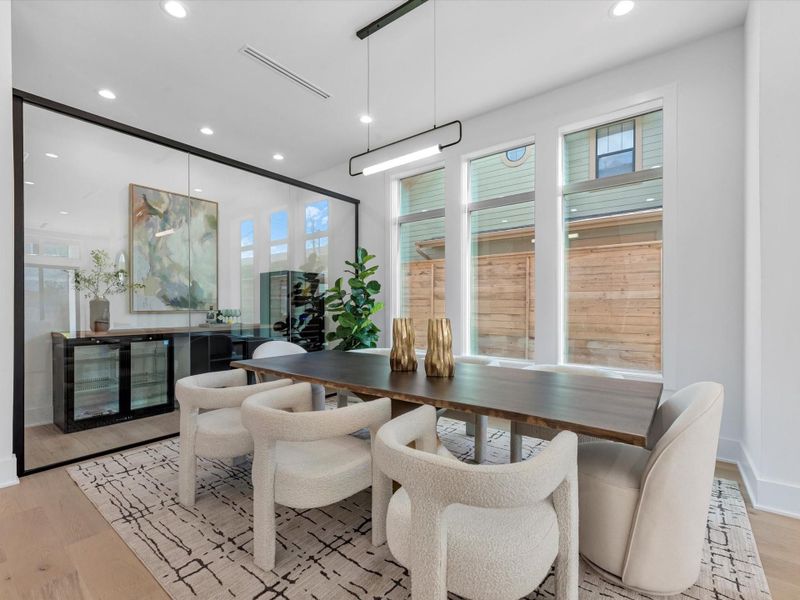 The dining room is the perfect place to entertain.