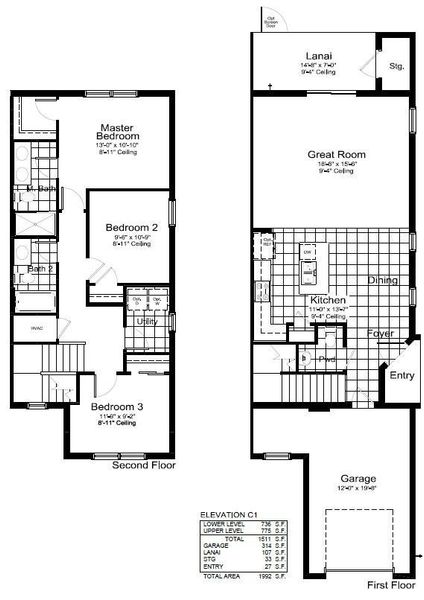 2D floor plan layout of this home in SkySail Real Estate and Homes for Sale in Naples, FL - Neal Communities, Naples, FL (Image 3). 2D floor plan layout of this home in SkySail Real Estate and Homes for Sale in Naples, FL - Neal Communities, Naples, FL (Image 3).