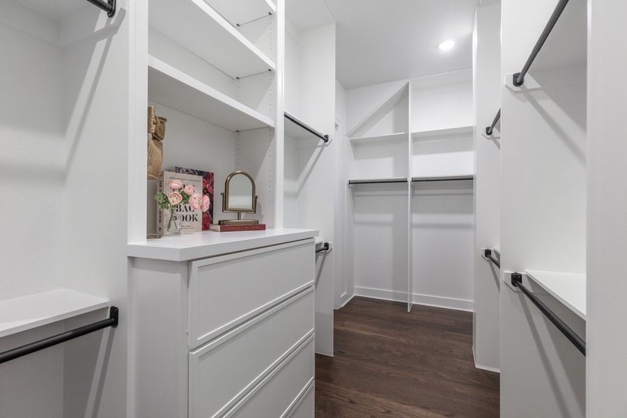 Representative Primary Closet - some options shown Representative Primary Closet - some options shown