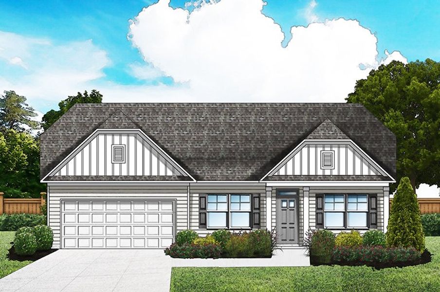 Elevation B - Extended Porch