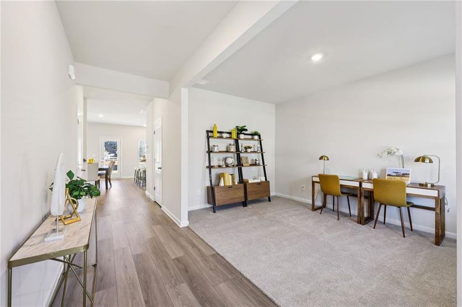 Furnished interior view inside a new home in Westmont Preserve, Powder Springs (Image 32).