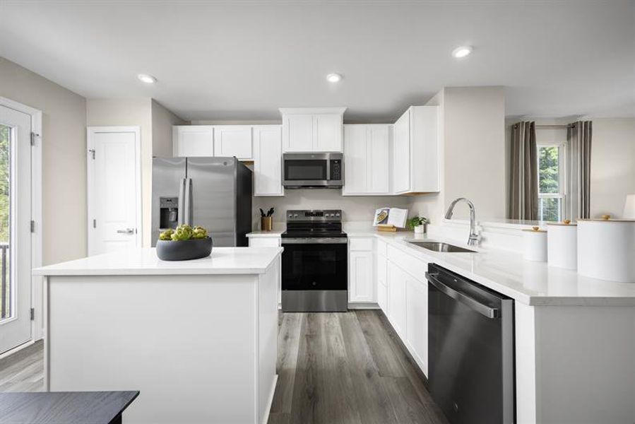 Representative furnished interior of a home built from the Spencer by Ryan Homes in Northerly, Charlotte (Image 2).