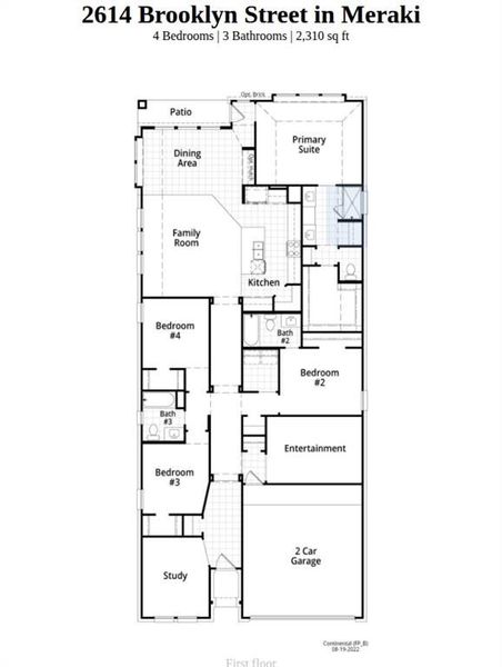2D floor plan layout of this home in Meraki, McLendon-Chisholm, TX (Image 3).