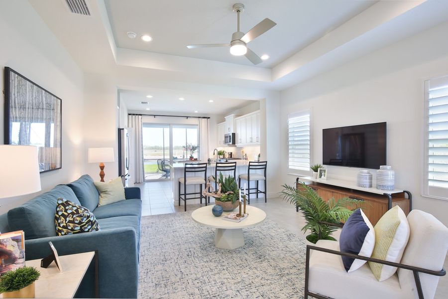 Representative furnished interior of a home built from the Liberty 4 by Neal Communities in Palm Grove, Bradenton (Image 7). Representative furnished interior of a home built from the Liberty 4 by Neal Communities in Palm Grove, Bradenton (Image 7).