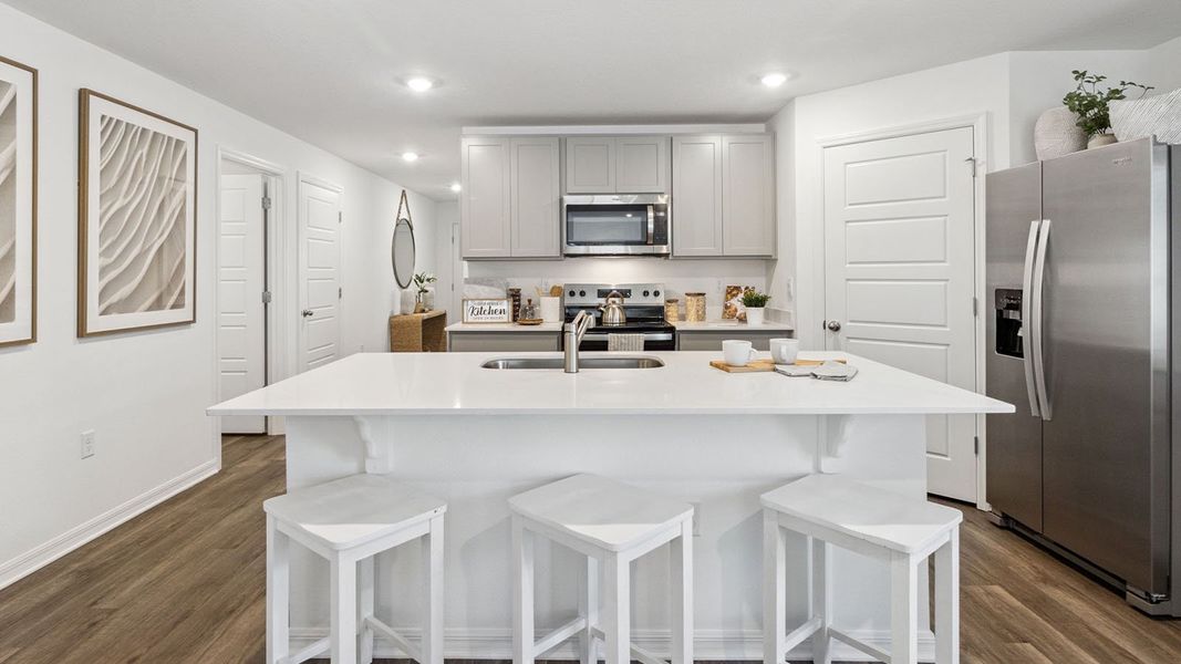 Representative furnished interior of a home built from the Dundee by D.R. Horton in Leoma's Landing, Lake Wales (Image 16).