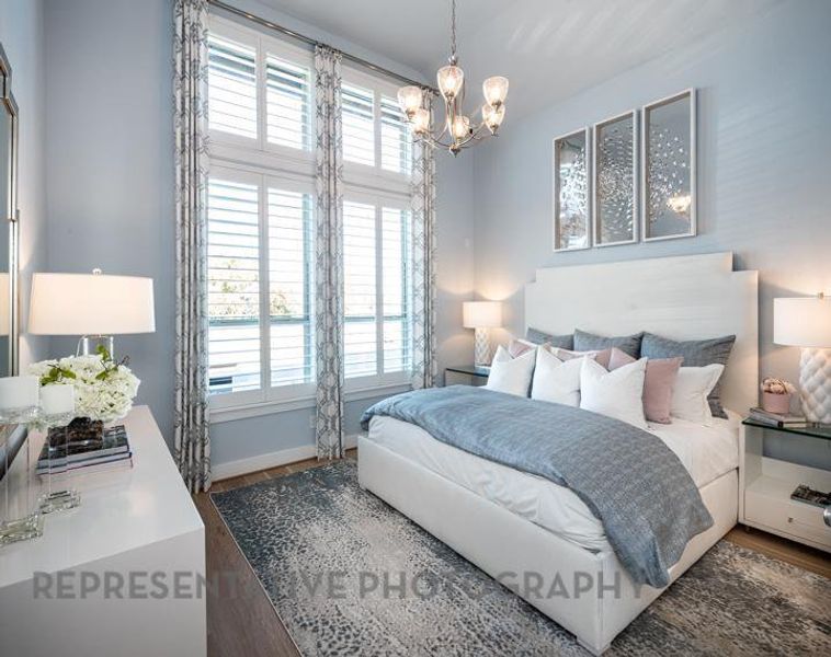 Furnished interior view inside a new home in Bridgeland Central: The Villas, Cypress (Image 16).