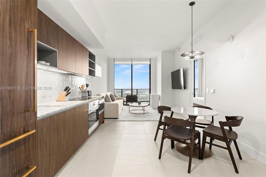 Furnished interior view inside a new home in , Miami (Image 11). Furnished interior view inside a new home in , Miami (Image 11).