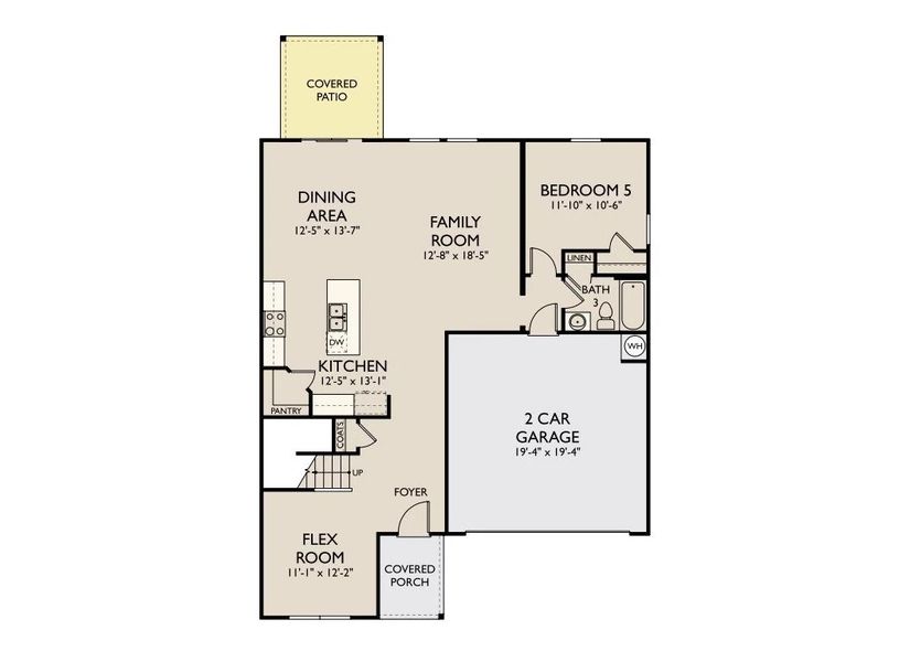 2D floor plan layout of this home in Cades Bluff, Lebanon, TN (Image 4).