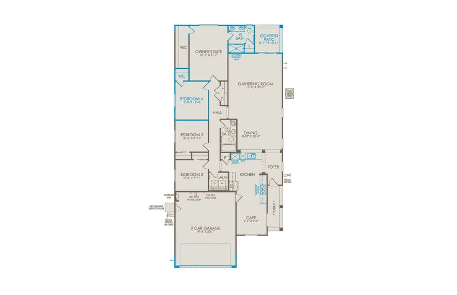2D floor plan layout of this home in Upper Canyon, Phoenix, AZ (Image 3).