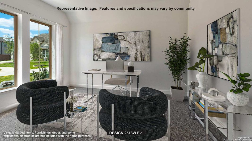 Furnished interior view inside a new home in Alsatian Oaks, Castroville (Image 8).