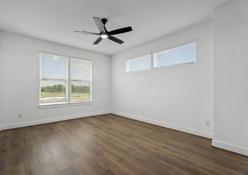 The peaceful primary bedroom. The peaceful primary bedroom.