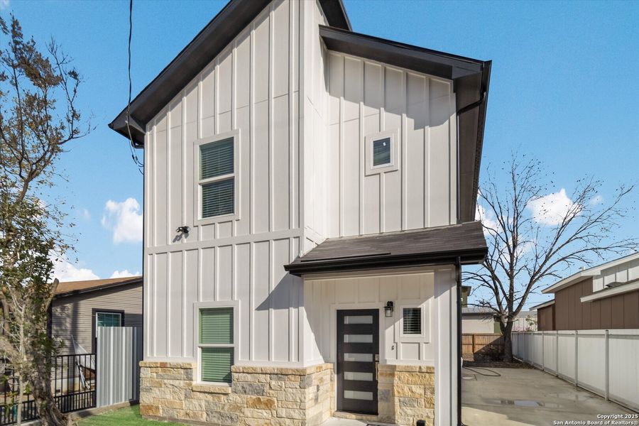 Exterior details and patio area of a home in , San Antonio (Image 3). Exterior details and patio area of a home in , San Antonio (Image 3).