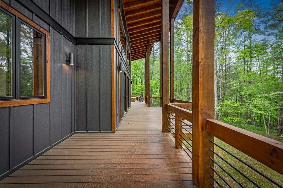 Exterior details and patio area of a home in , Blue Ridge (Image 44).