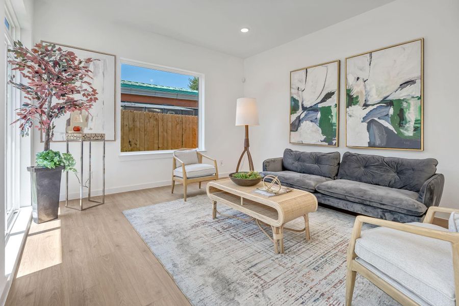 Furnished interior view inside a new home in , Houston (Image 8).