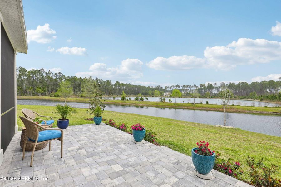 Exterior details and patio area of a home in Stillwater | Active Adult 55+, St. Johns (Image 22).