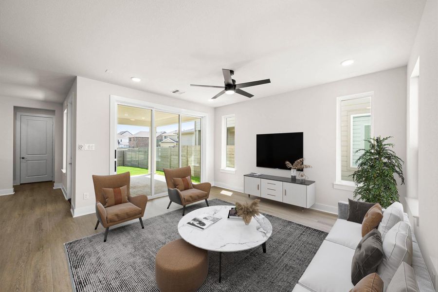 Furnished interior view inside a new home in Terrace Collection at Harvest, Argyle (Image 4). Furnished interior view inside a new home in Terrace Collection at Harvest, Argyle (Image 4).