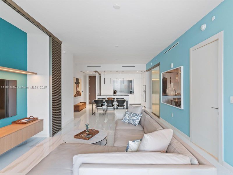 Furnished interior view inside a new home in , Miami (Image 32).