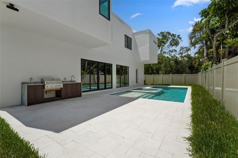 Exterior details and patio area of a home in , Sarasota (Image 35).
