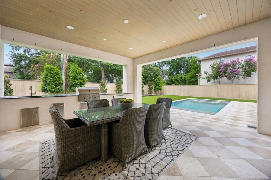 Exterior details and patio area of a home in , Houston (Image 3). Exterior details and patio area of a home in , Houston (Image 3).