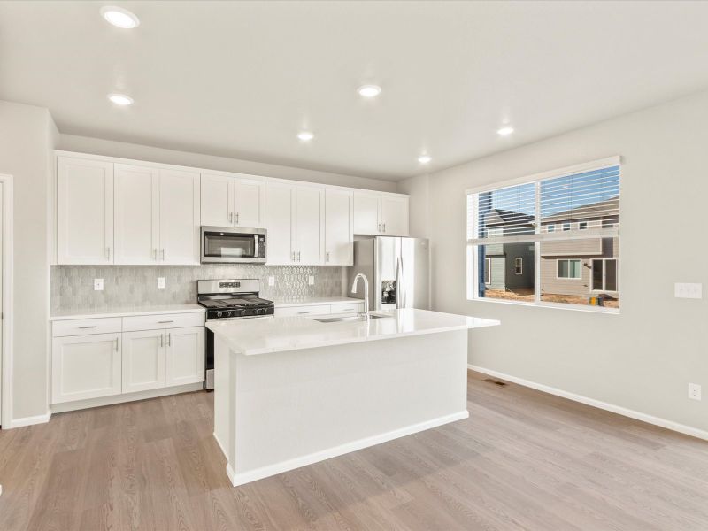 The Bergamot floorplan interior image taken at a Meritage Homes community in Brighton, CO.