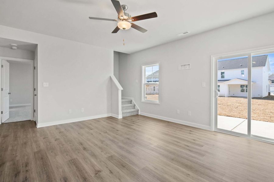 Representative unfurnished interior of a home built from the Camellia by Caviness & Cates Communities in Bartlett Manor, Youngsville (Image 84).