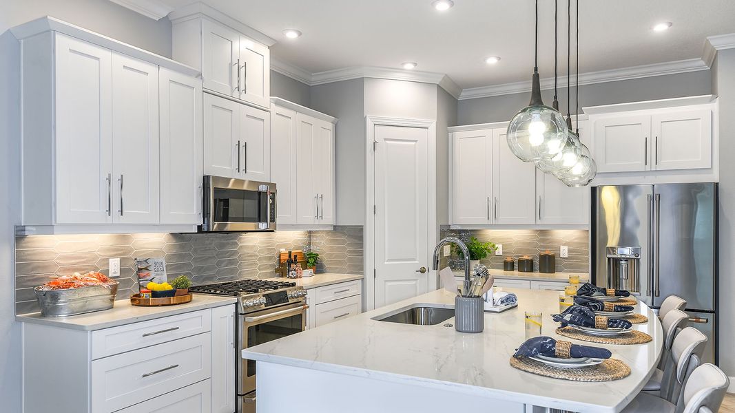 Furnished interior view inside a new home in Esplanade at Center Lake Ranch, St. Cloud (Image 14).