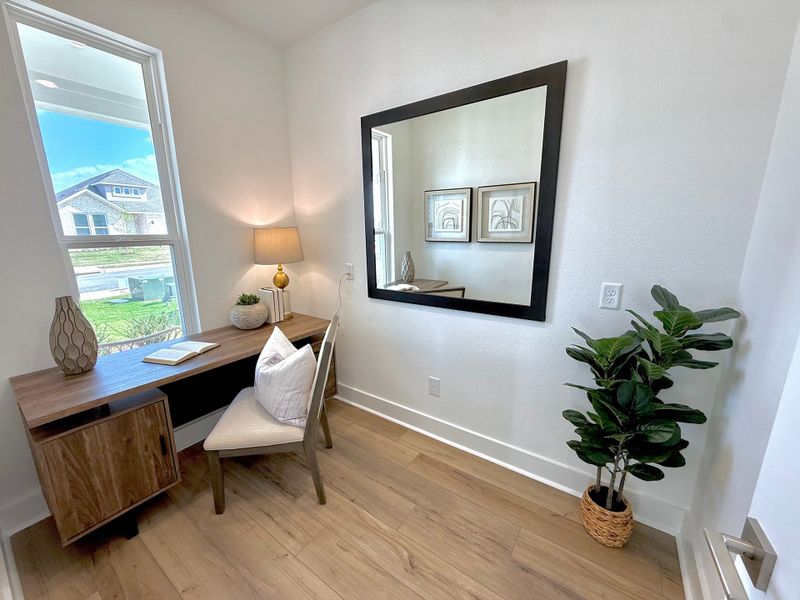 Furnished interior view inside a new home in Freedom at Anthem, Kyle (Image 5). Furnished interior view inside a new home in Freedom at Anthem, Kyle (Image 5).