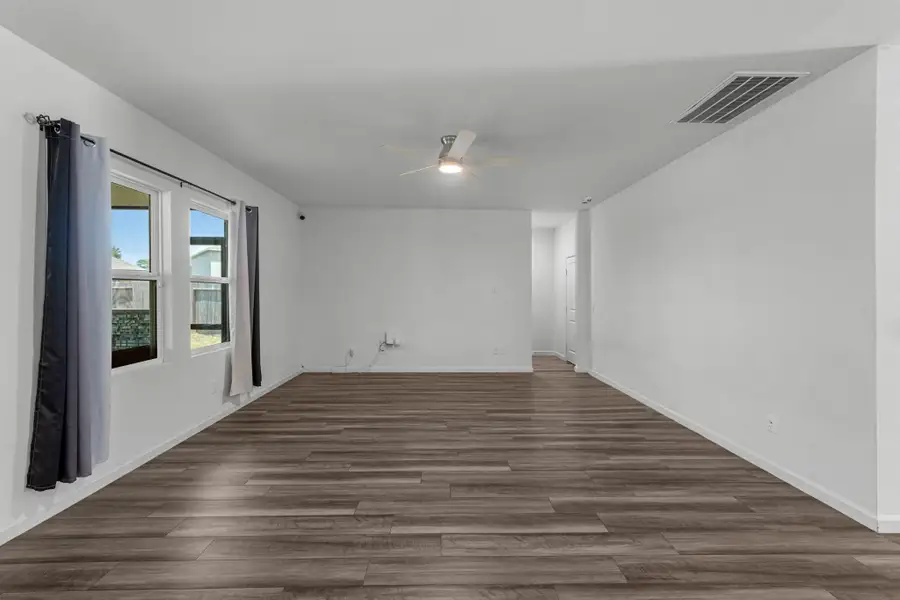 Spacious room measures 19' x 15'