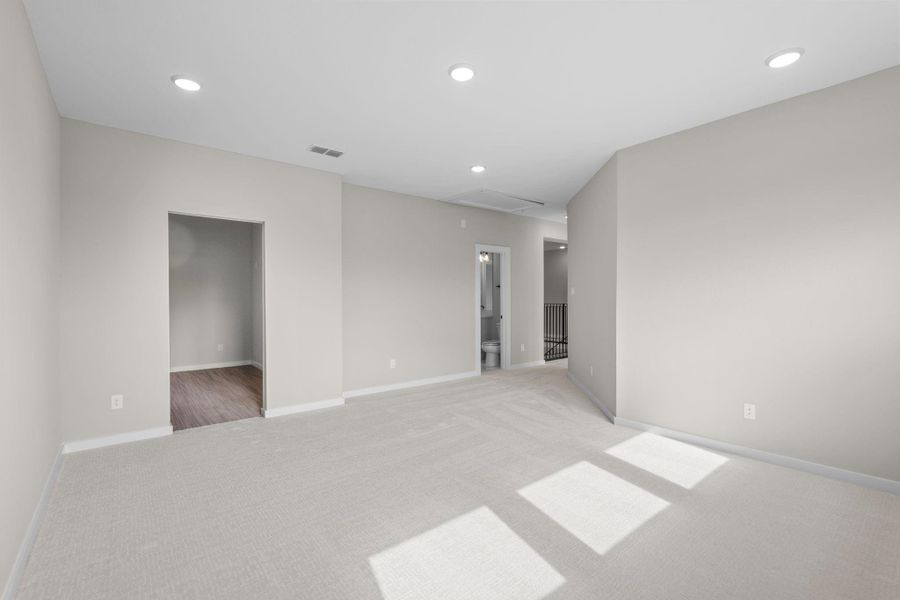 Generous game room provides extra living and entertainment space for your bustling family