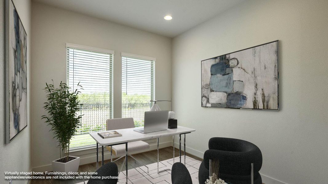 Furnished interior view inside a new home in Easton Park 40', Austin (Image 5). Furnished interior view inside a new home in Easton Park 40', Austin (Image 5).