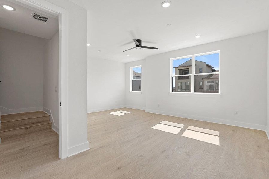 Spacious, unfurnished interior of a new home in The Grove, Austin (Image 20). Spacious, unfurnished interior of a new home in The Grove, Austin (Image 20).