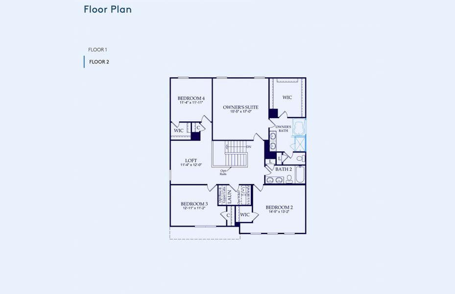 2D floor plan layout of this home in Cannon Run, Concord, NC (Image 6).