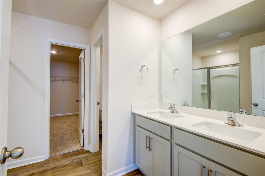 Representative furnished interior of a home built from the CHELSEA by D.R. Horton in Raven Ridge, Lexington (Image 8).