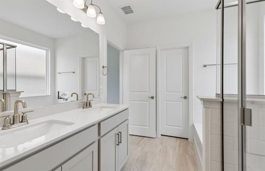 Owners bath with double vanity