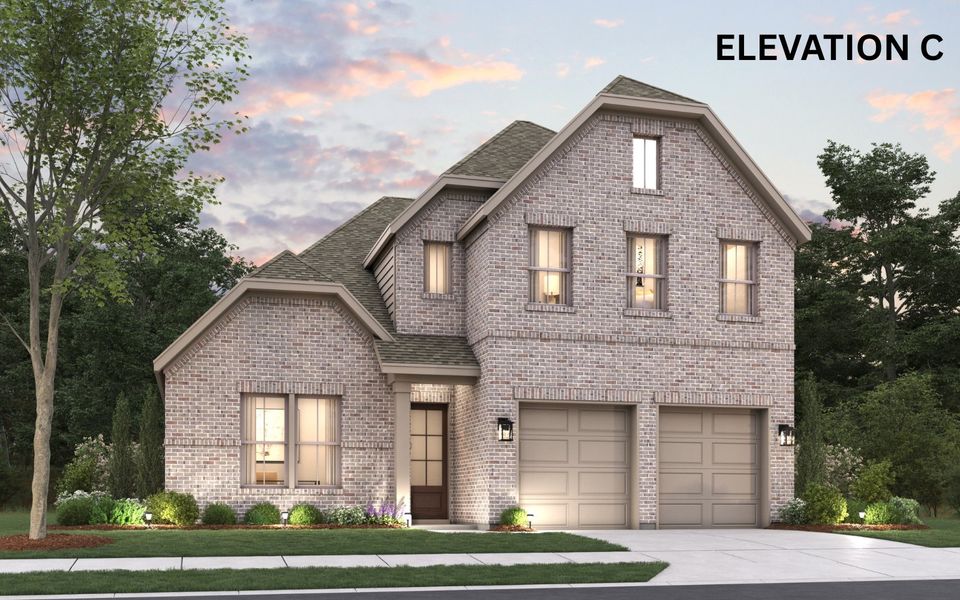 Representative exterior photo of a completed home built from the Hartford by Cambridge Homes in Ribbonwood, Aubrey, TX (Image 18).