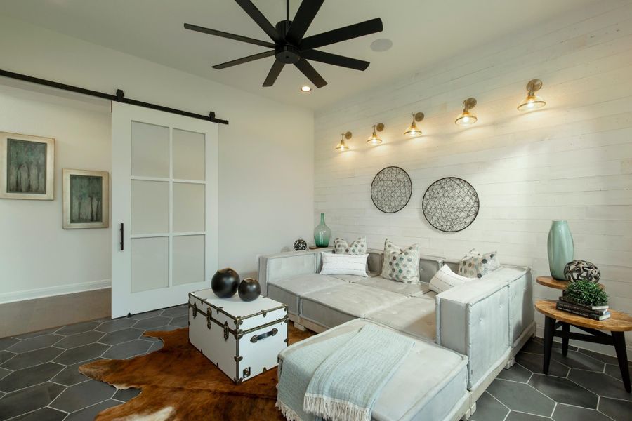 Furnished interior view inside a new home in ClearWater Ranch, Liberty Hill (Image 7).