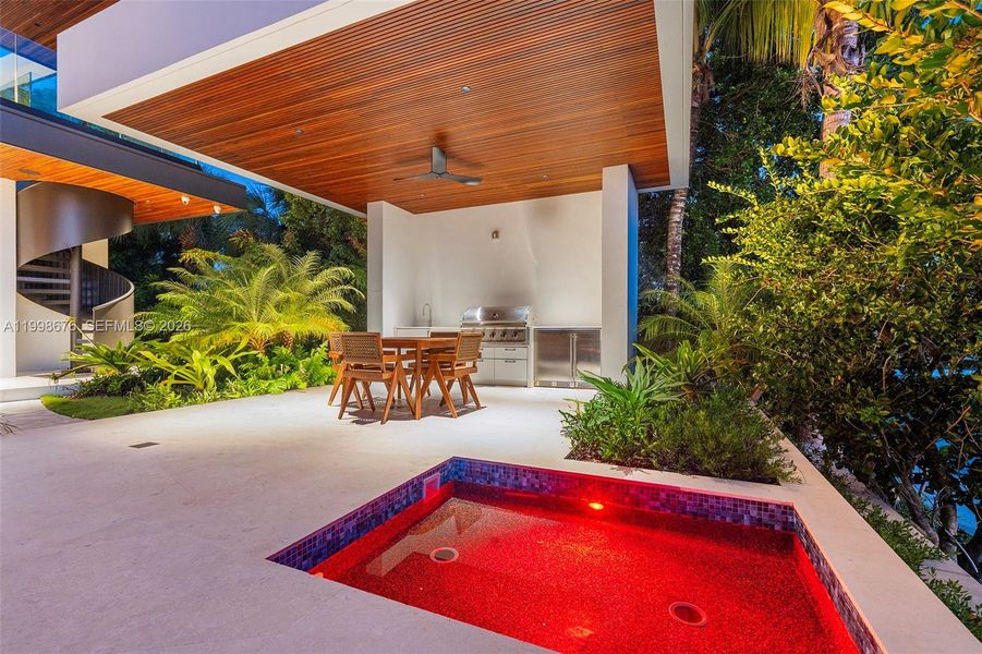 Exterior details and patio area of a home in , Bay Harbor Islands (Image 3).