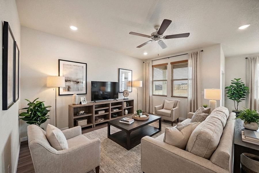 Furnished interior view inside a new home in Ridge at Lorson Ranch, Colorado Springs (Image 9).