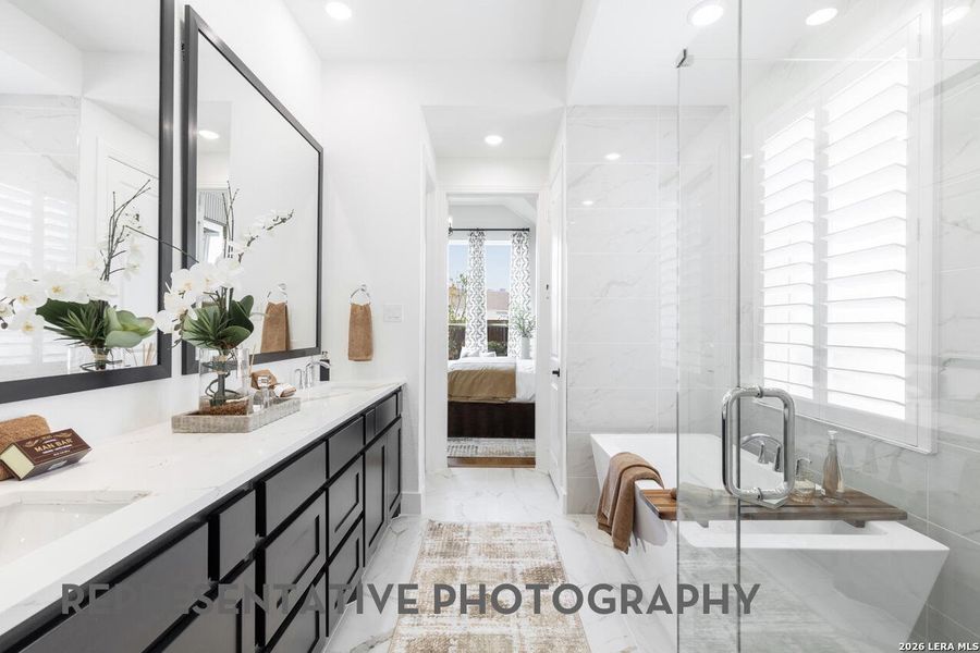 Furnished interior view inside a new home in The Ranches at Creekside, Boerne (Image 29).