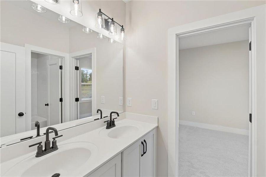 Furnished interior view inside a new home in Settingdown Farms, Cumming (Image 8).