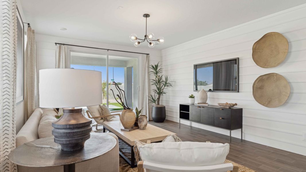 Representative furnished interior of a home built from the Mockingbird by D.R. Horton in Apache Farms, Buckeye (Image 12).