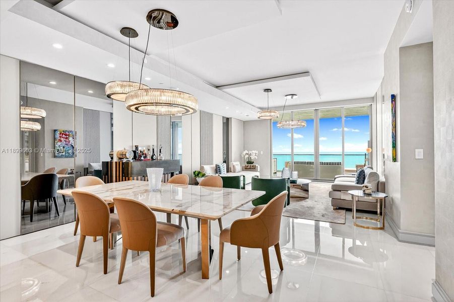 Furnished interior view inside a new home in The Estates at Acqualina, Sunny Isles Beach (Image 7).