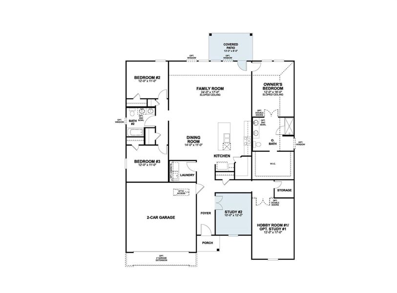 2D floor plan layout of this home in Carillon, Manor, TX (Image 5).